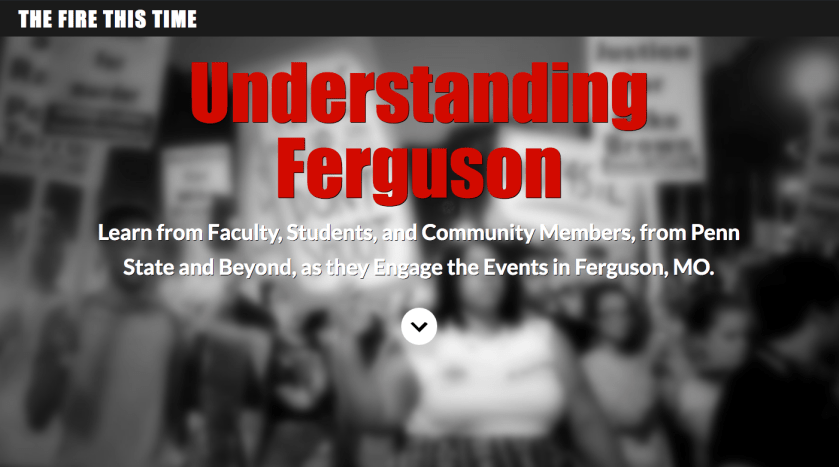 screenshot of website for understanding ferguson course